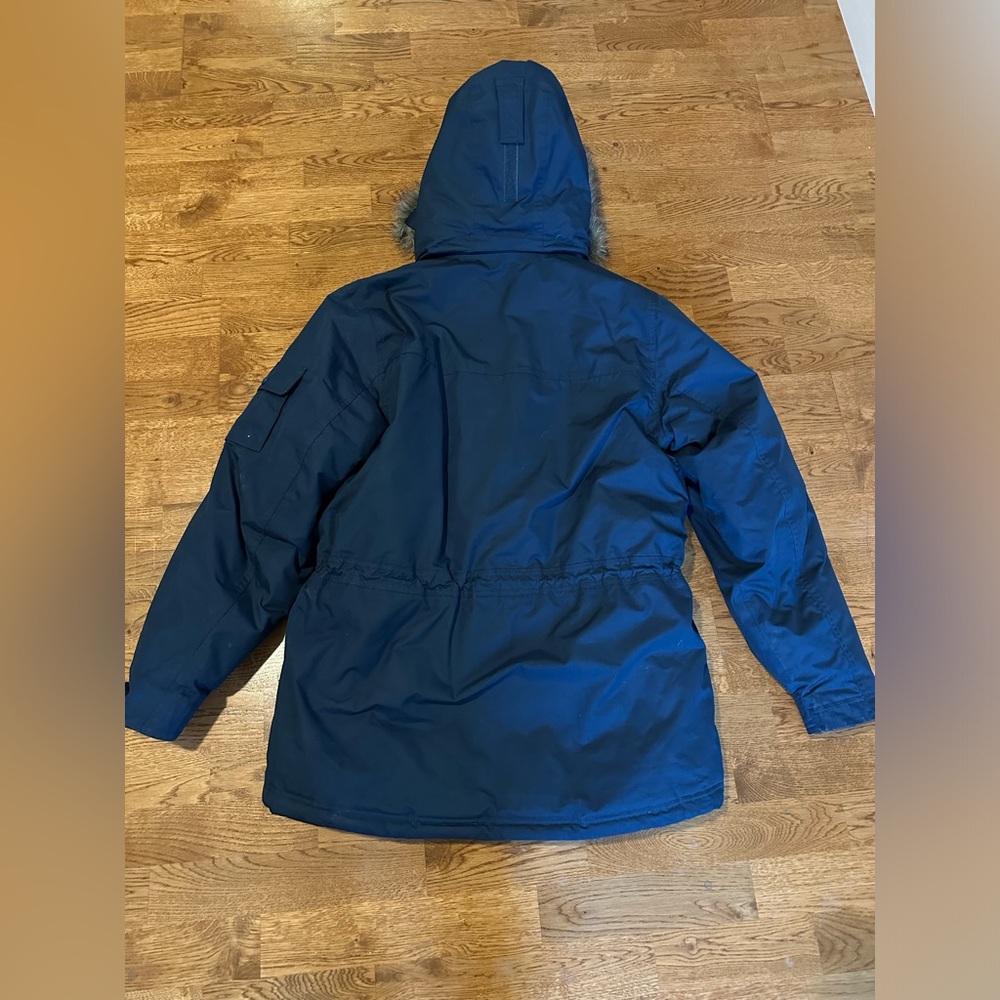 LL Bean Down Parka Baxter Downtek Puffer Jacket with removable Fur Hood Size S - Picture 13 of 14